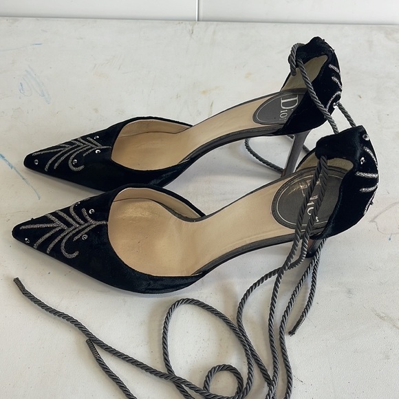 Dior Velvet Evening Pumps Size 37 - Picture 4 of 6